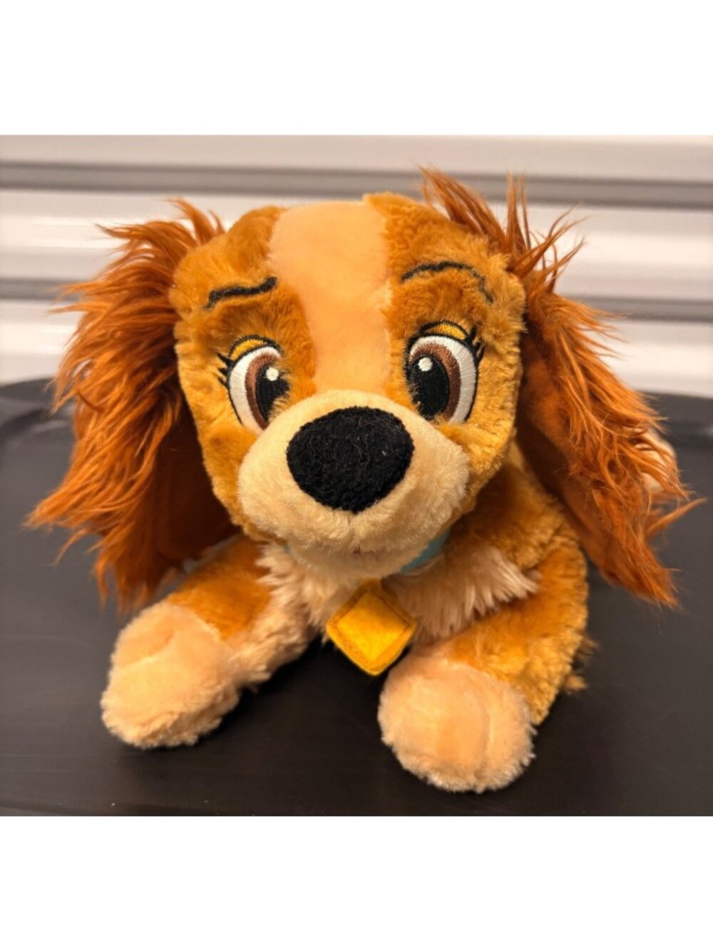 Disney Lady and the Tramp Plush Girl Floppy Brown Dog Stuffed Animal 12"